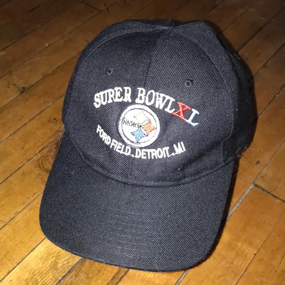Pittsburgh Steelers Super Bowl XL Embroidered‎ Black Hat